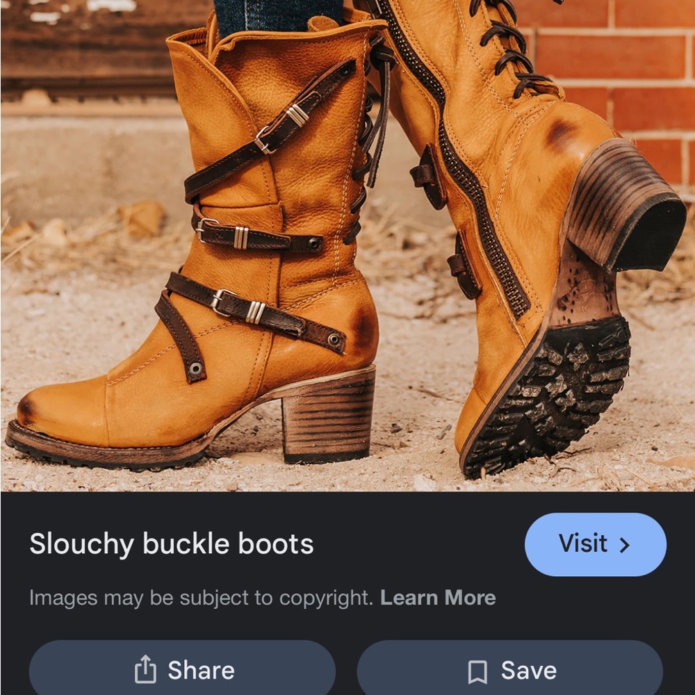 Freebird Tan Leather Ankle Boots with Buckles